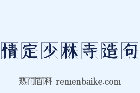 情定少林寺造句是什么意思的图片